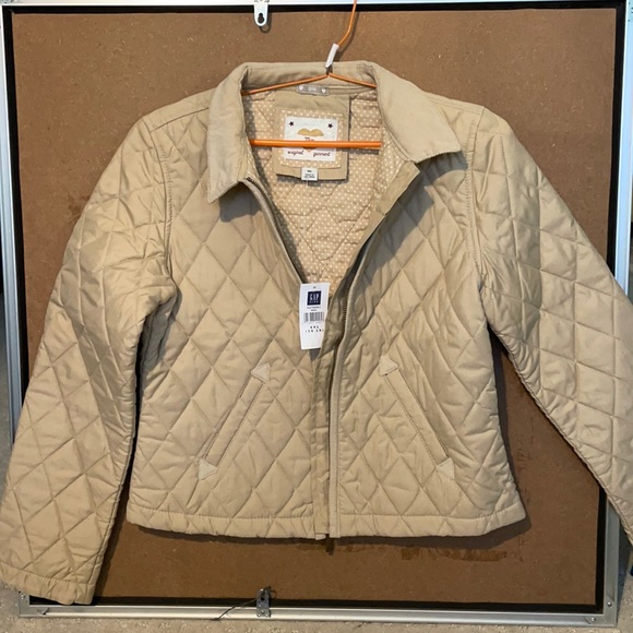 NWTGap Original Garment Beige Quilted Barn Jacket - Picture 3 of 11